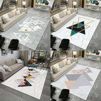 简约家用沙发几何北欧长方形可机洗地毯