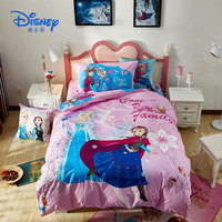 迪士尼家纺儿童床单被罩环保件套卡通三件套150*200cm