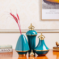 景德镇陶瓷北欧风格个性创意家居新中式摆件客厅装饰花瓶陶瓷摆件