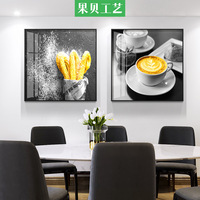 北欧风格餐厅装饰画现代简约黑白挂画饭厅厨房墙上壁画咖啡厅墙画