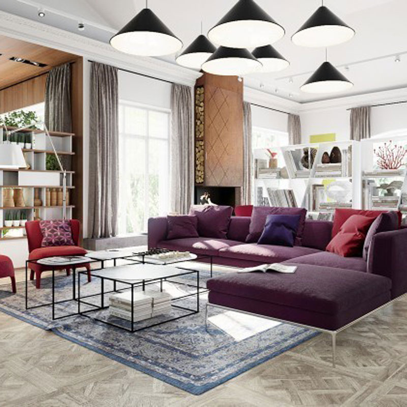 天津市红光家园二居室111平米现代简约风格装修设计图